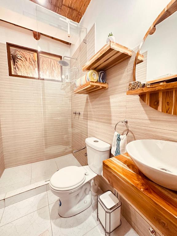 Koupelna v ubytování Cabaña de Elsa