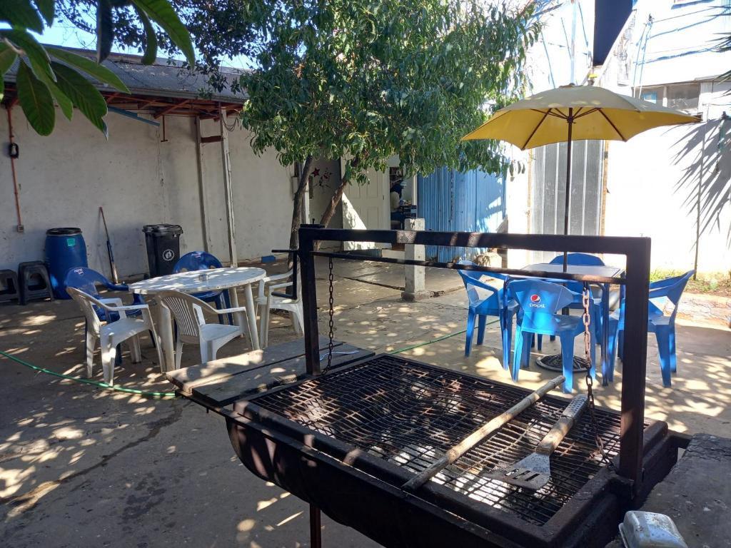 Patio nebo venkovní prostory v ubytování Casaclub Hostel