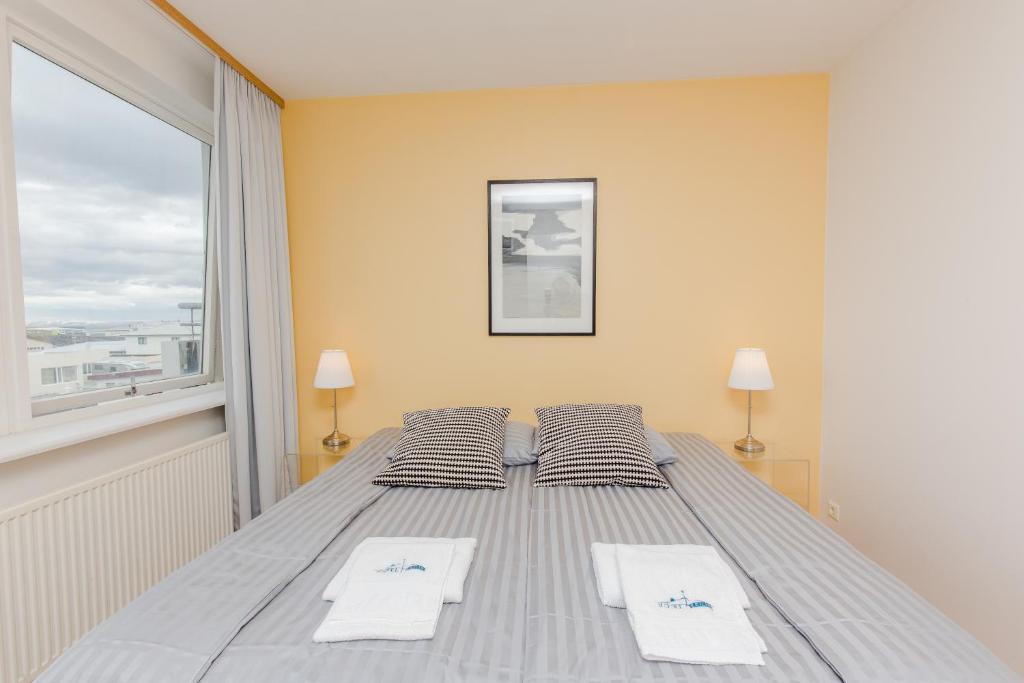Postel nebo postele na pokoji v ubytování Hotel Keilir by Reykjavik Keflavik Airport