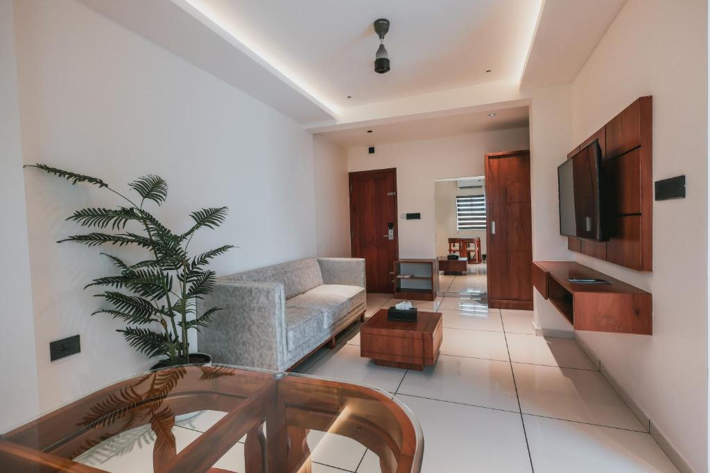 Posezení v ubytování Fortview Suites