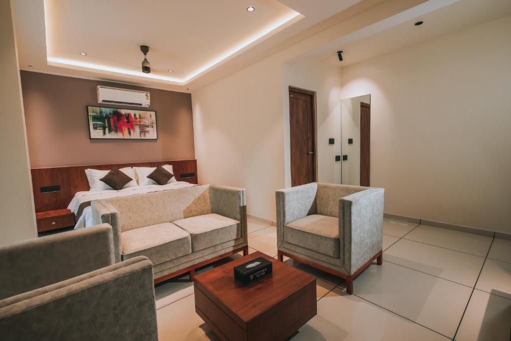 Posezení v ubytování Fortview Suites