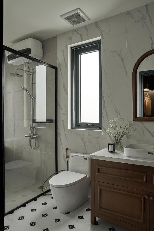 Koupelna v ubytování Davilla Đà Lạt Villa Collection
