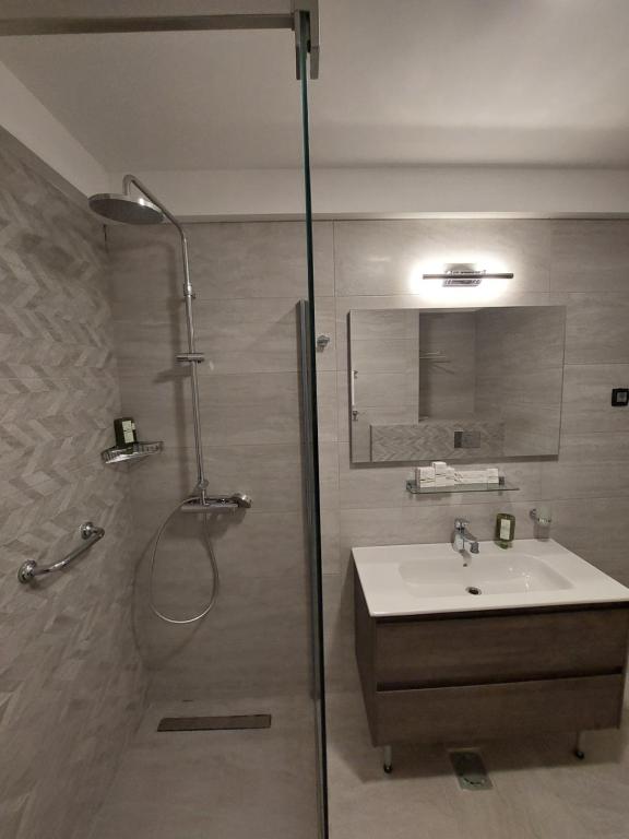 Koupelna v ubytování Rustico apartments