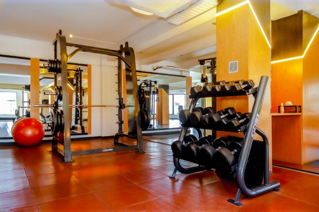 Fitness centrum a/nebo fitness zařízení v ubytování Hotel Himalaya