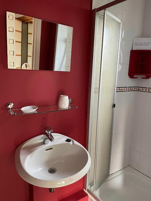 Koupelna v ubytování B&B Des Bois Sans Nombre