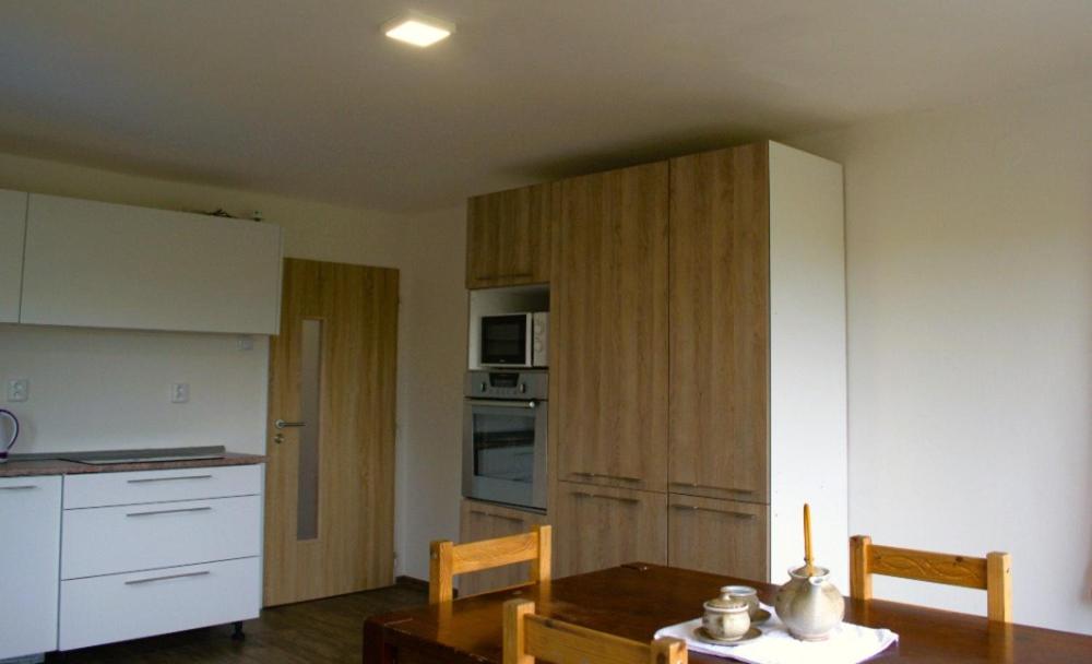 Kuchyň nebo kuchyňský kout v ubytování Apartmány Stará Voda