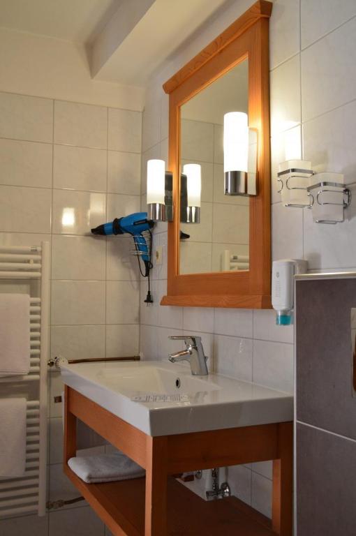 Koupelna v ubytování Hotel Silberfelsen