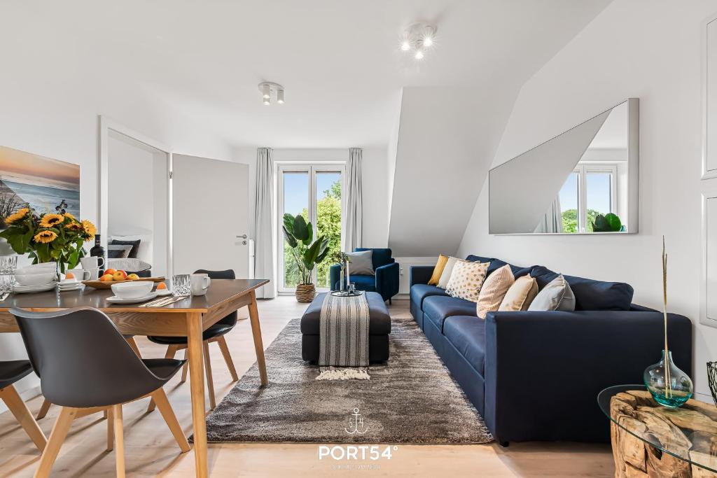 Posezení v ubytování Ferienwohnung Hohe Wacht, App 15 Emmelsbüll