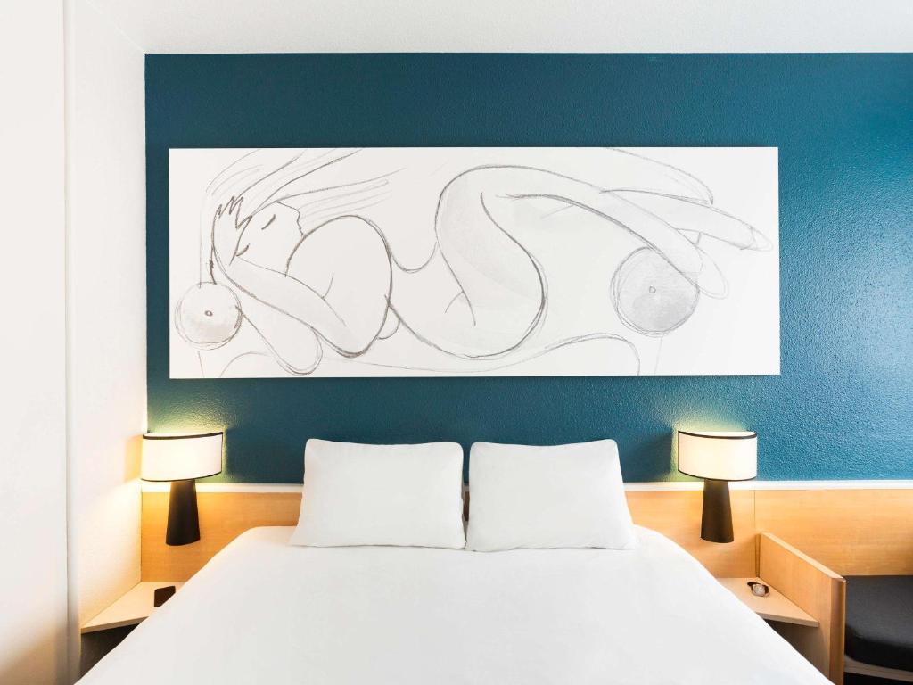 Posteľ alebo postele v izbe v ubytovaní ibis Bordeaux Mérignac