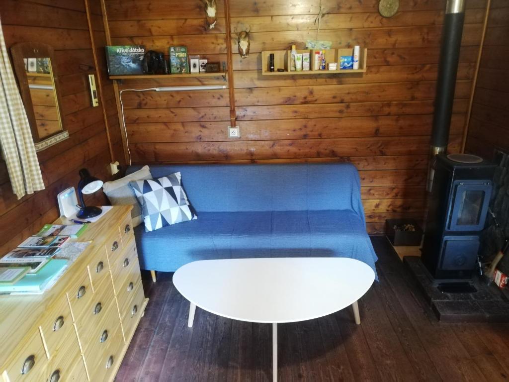 Kuchyň nebo kuchyňský kout v ubytování Chatrč pod Babou