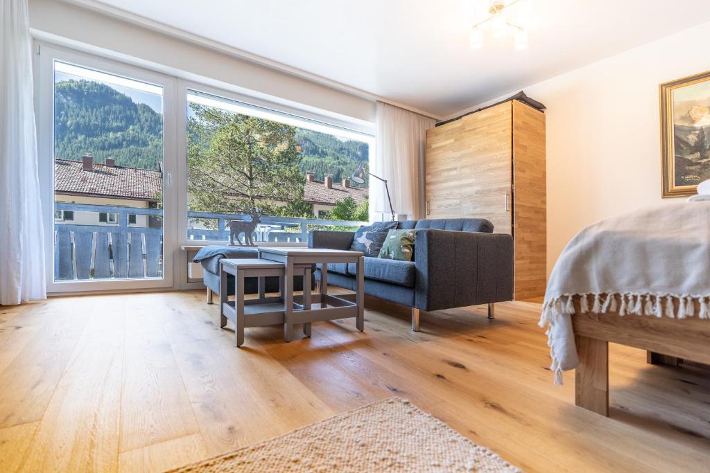 Postel nebo postele na pokoji v ubytování Backauf