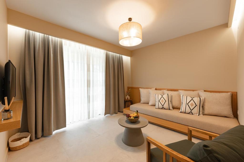 Posezení v ubytování Trinity Design Suites