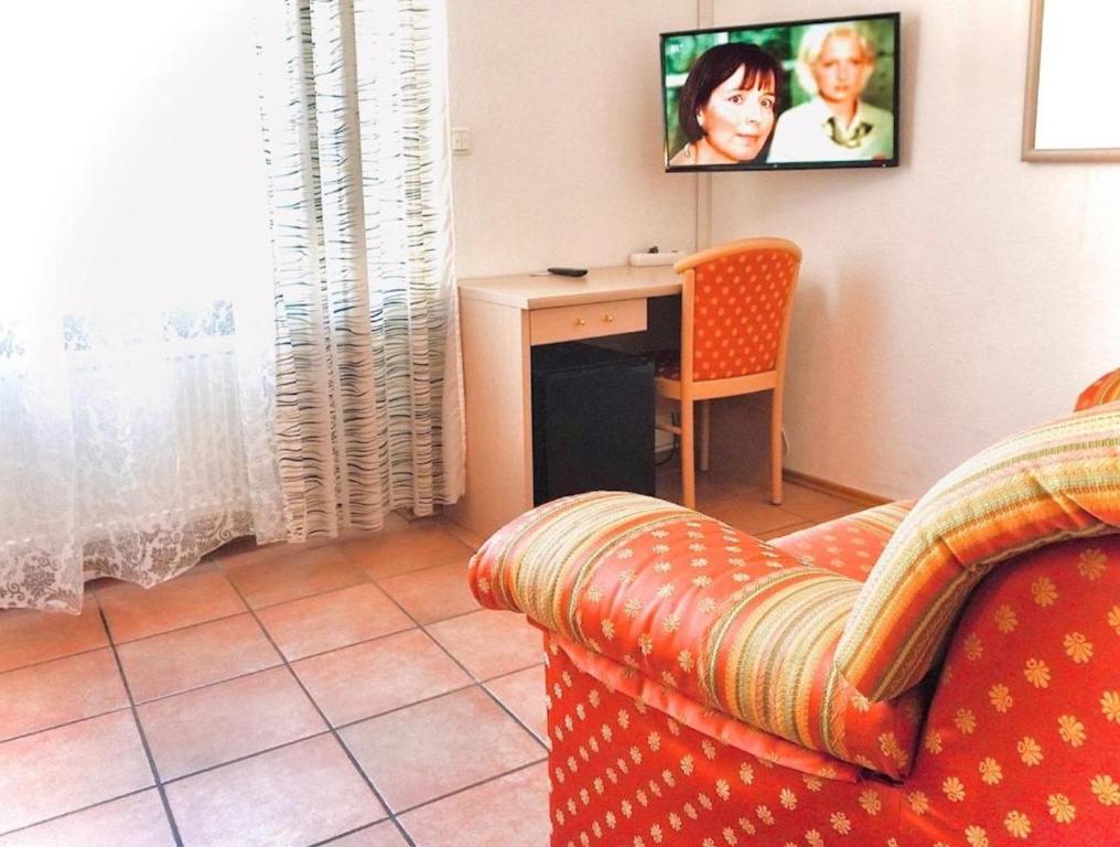 TV a/nebo společenská místnost v ubytování Hotel Aurelia