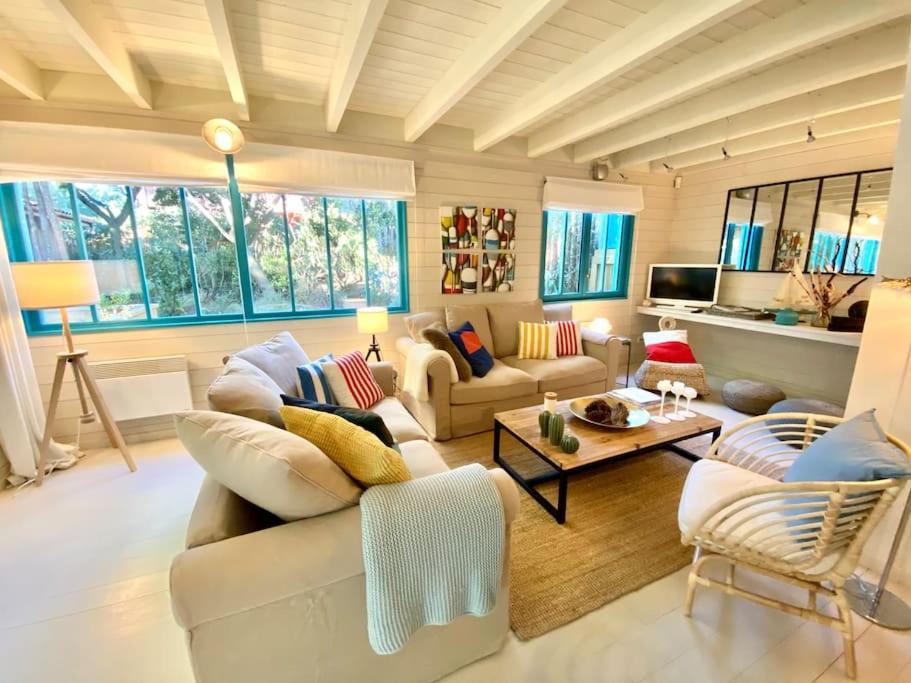 Posezení v ubytování La Maison Bleue