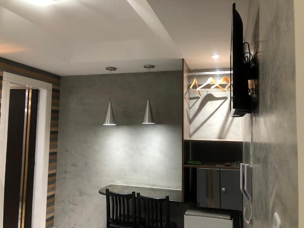 Kuchyň nebo kuchyňský kout v ubytování HOTEL BIGSTAR
