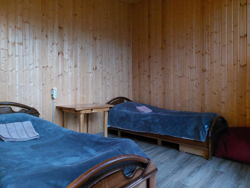 Postel nebo postele na pokoji v ubytování Mountain House in Juta