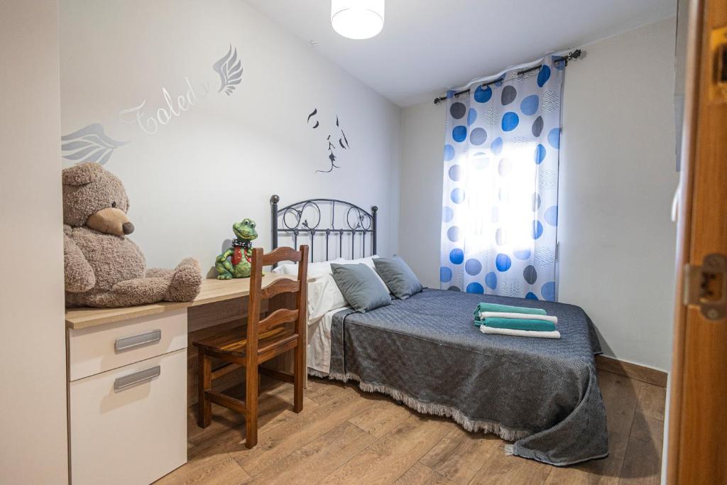 Postel nebo postele na pokoji v ubytování Casa El tio Daniel,,,,,,ahora con SPA
