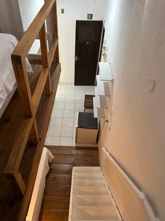 Uma cama ou camas num quarto em Pousada Bar Café Algas Marinhas