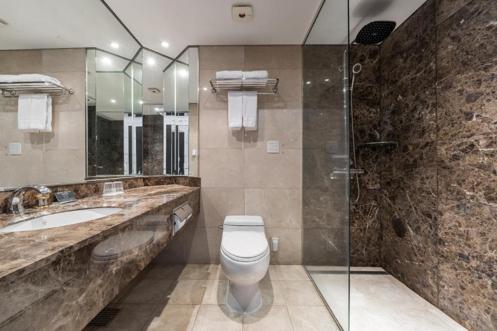 Koupelna v ubytování Hotel Maremons