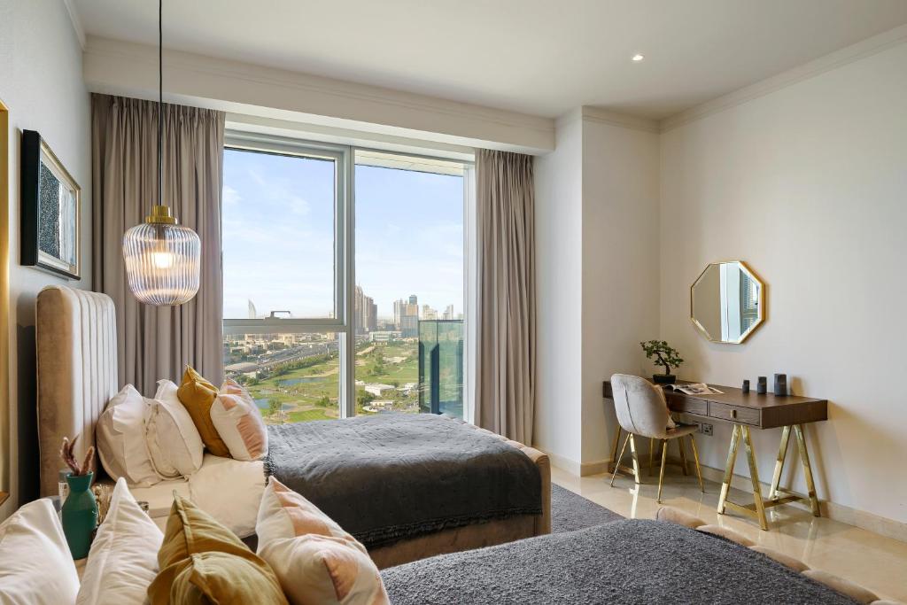 Fotografie z fotogalerie ubytování Manzil - Luxury 3BR in Taj Residencies with Golf Course and Dubai Skylines Views v Dubaji