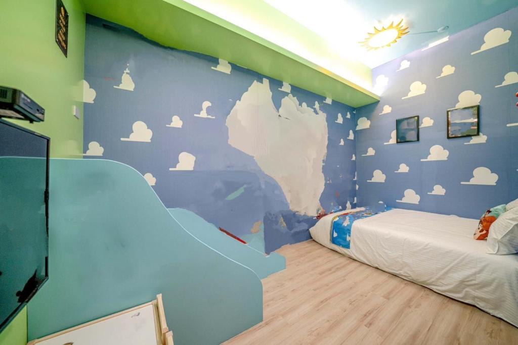 Postel nebo postele na pokoji v ubytování Yilan 1955 B&B Second Branch