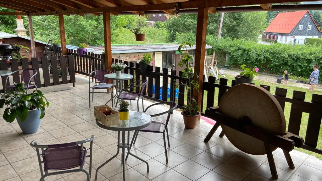 Balkón nebo terasa v ubytování Penzion Bamako
