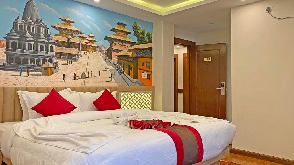 Postel nebo postele na pokoji v ubytování Hotel Malati