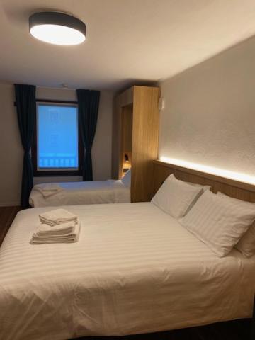 Postel nebo postele na pokoji v ubytování Hotel SALEI