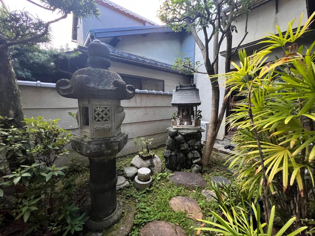Zahrada ubytování Ryokan Sanki