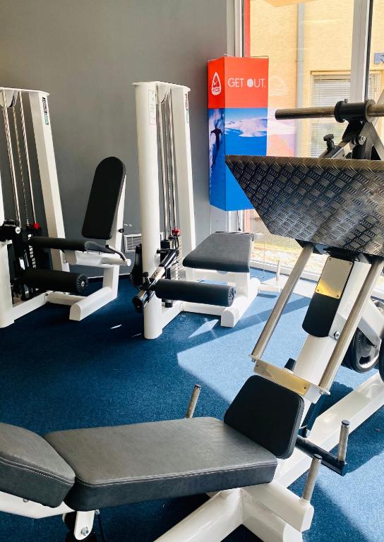 Fitness centrum a/nebo fitness zařízení v ubytování Penzion Acrobat Park