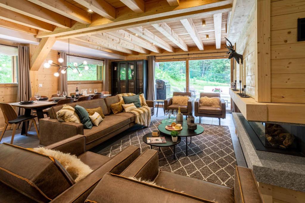 Et opholdsområde på Chalet Bonnabelle - Chamonix All Year