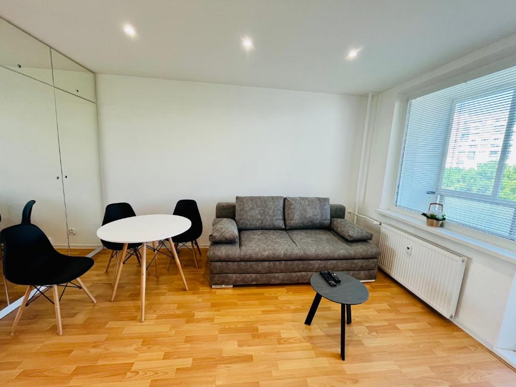 A seating area at AR Rezidencia Ludmanská