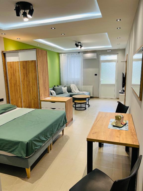 Postel nebo postele na pokoji v ubytování Apartman Novi Sad