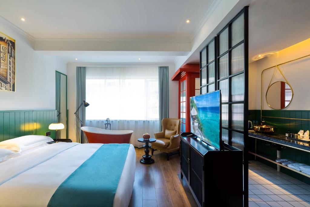 Hangzhou Lanshe hotel - Camera Doppia Deluxe Con Bagno