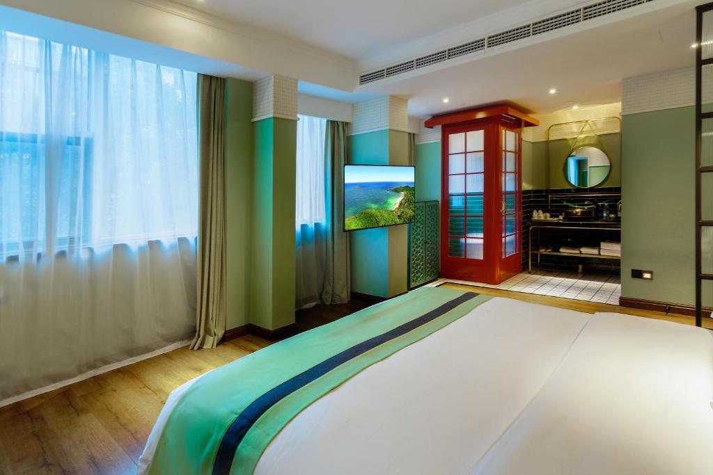 Hangzhou Lanshe hotel - Camera Doppia Deluxe (2 Adulti + 1 Bambino)