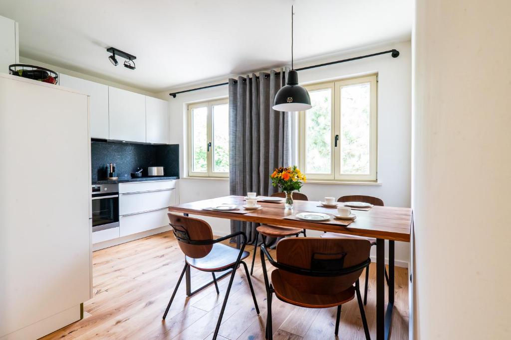 Kuchyň nebo kuchyňský kout v ubytování Landwarenhaus Gross Beuchow