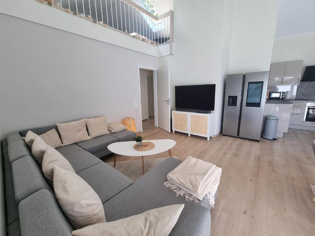 Kuchyň nebo kuchyňský kout v ubytování Ferienhaus am Bernsteinsee