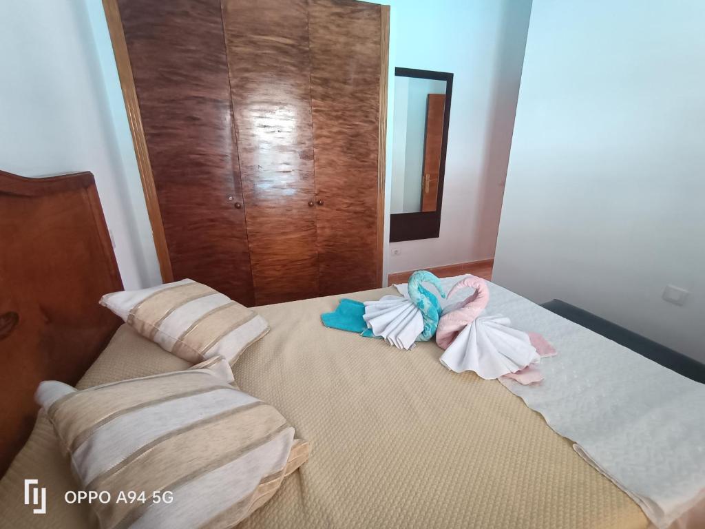 A bed or beds in a room at Chalet Juana La Concha Valle de Agaete