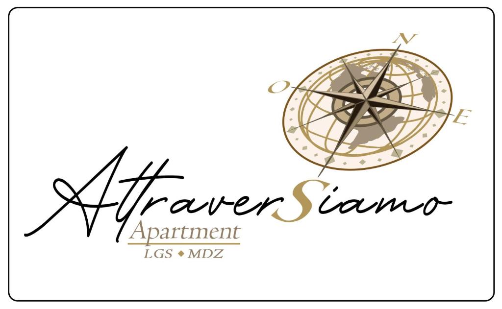 a logo for a travel agency with a compass at Attraversiamo in Malargüe