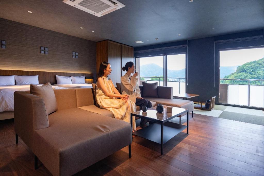Posezení v ubytování Urari Takeo Garden Terrace Spa Resorts