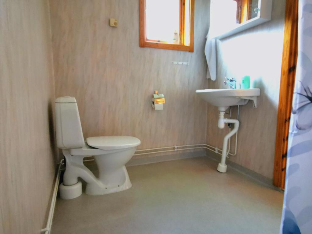 Koupelna v ubytování Jojos Lodge