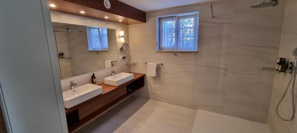 Koupelna v ubytování Villa Le Lux