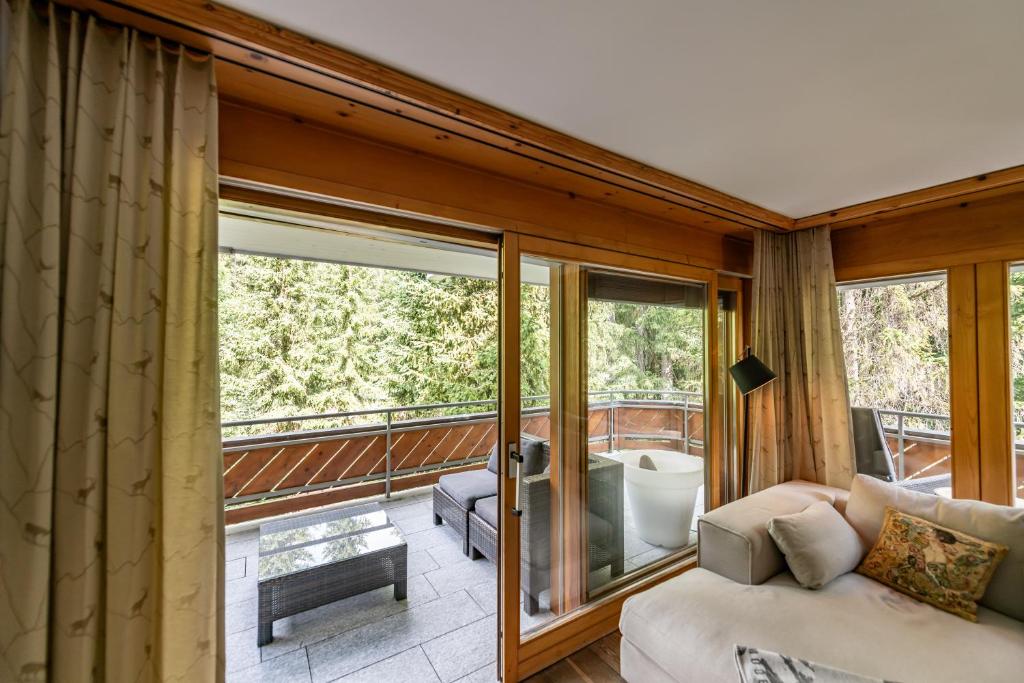 Balkón nebo terasa v ubytování Chalet Belmont