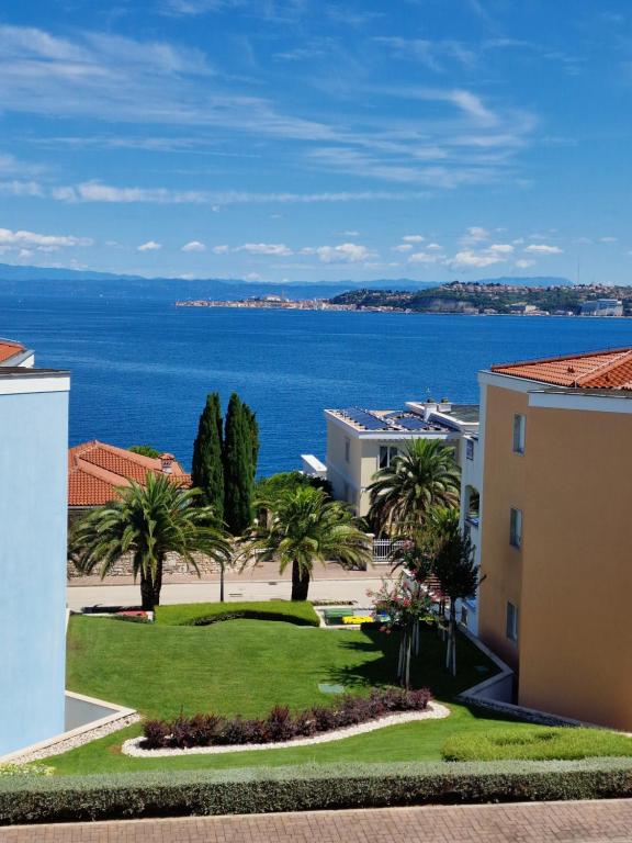 a view of the ocean from a building at SKIPER VOIAGE in Savudrija