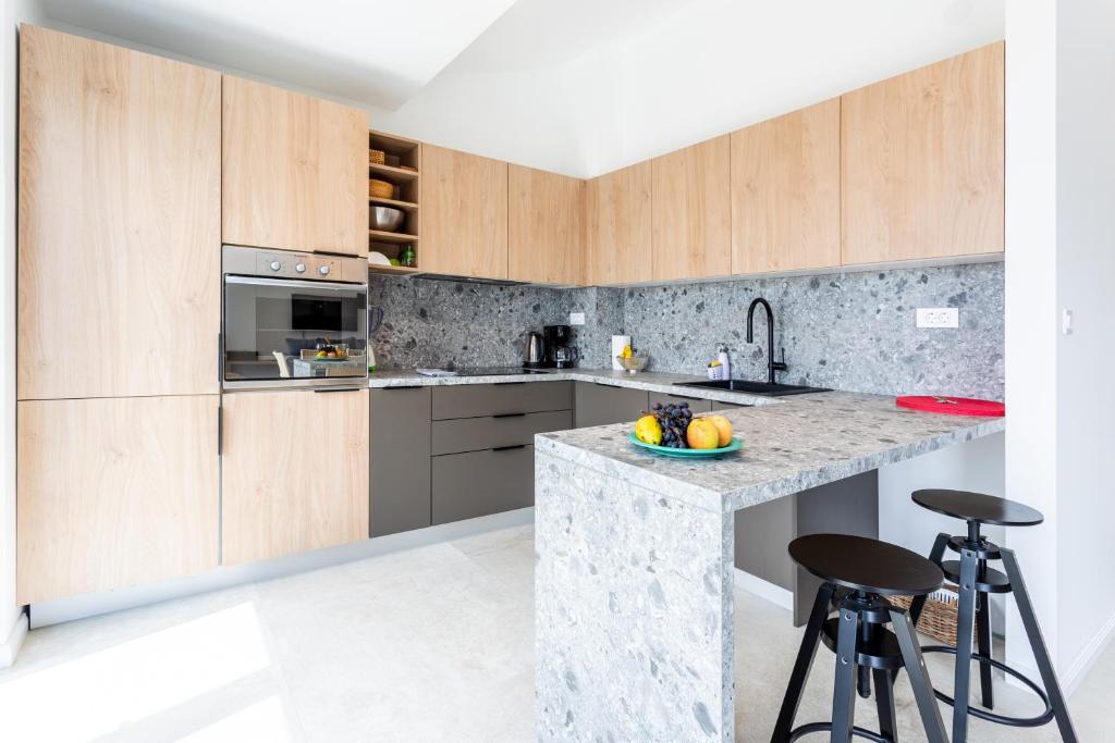 Kuchyň nebo kuchyňský kout v ubytování Miliša residence