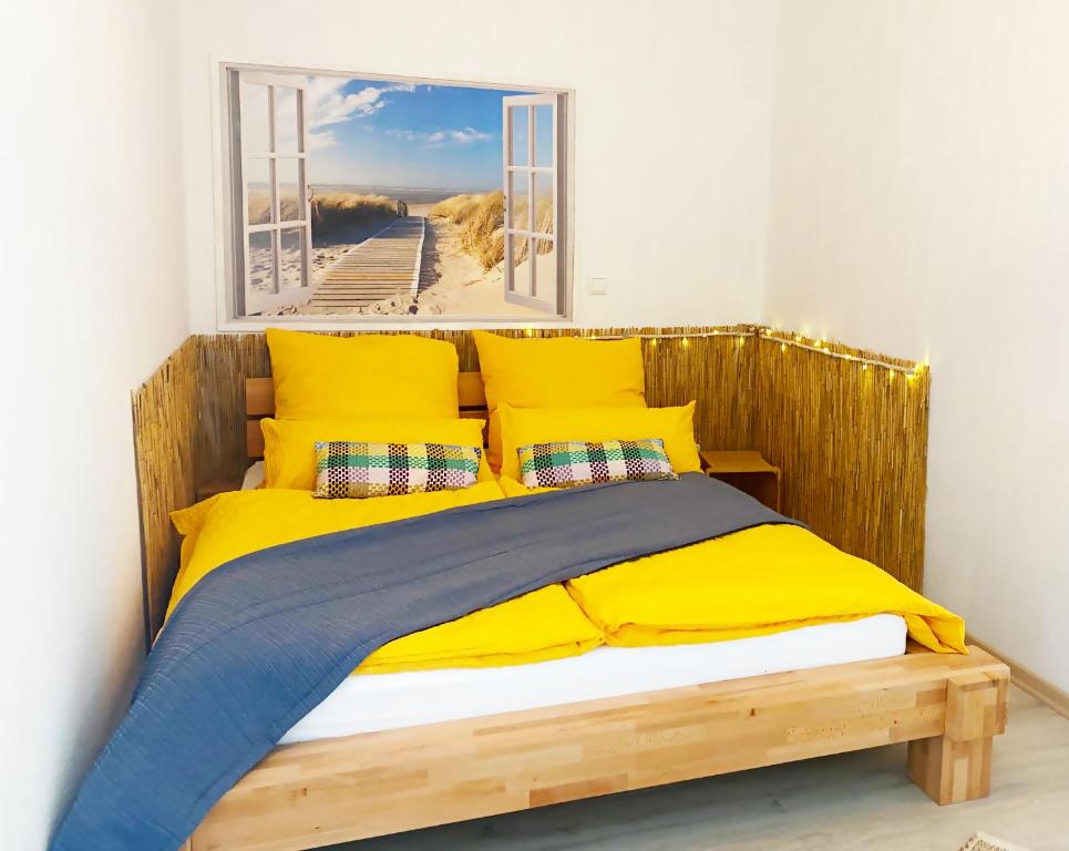 Postel nebo postele na pokoji v ubytování Beach Appartement
