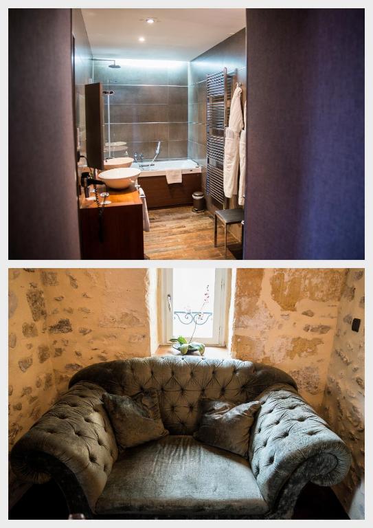 Posezení v ubytování Chateau De Fere