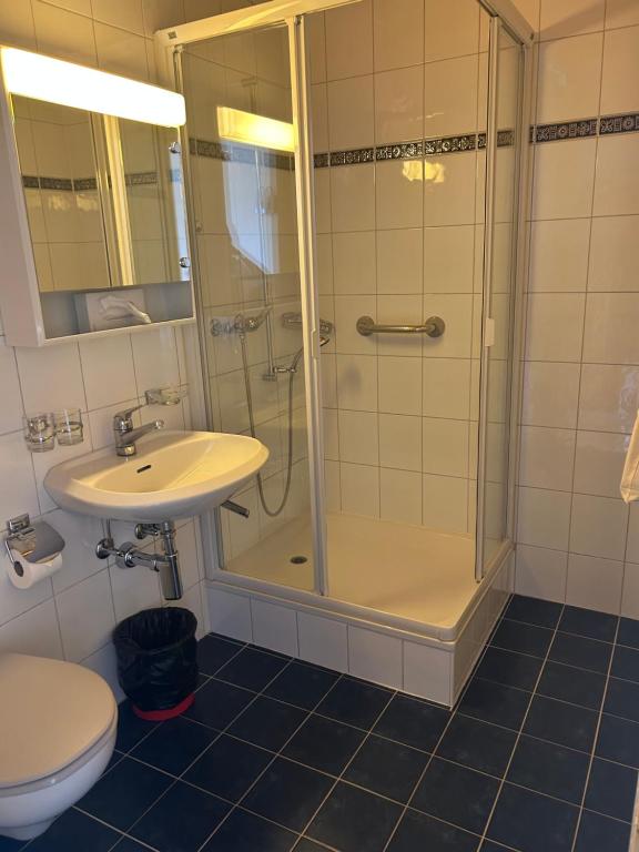 Koupelna v ubytování Rooms Haltenegg