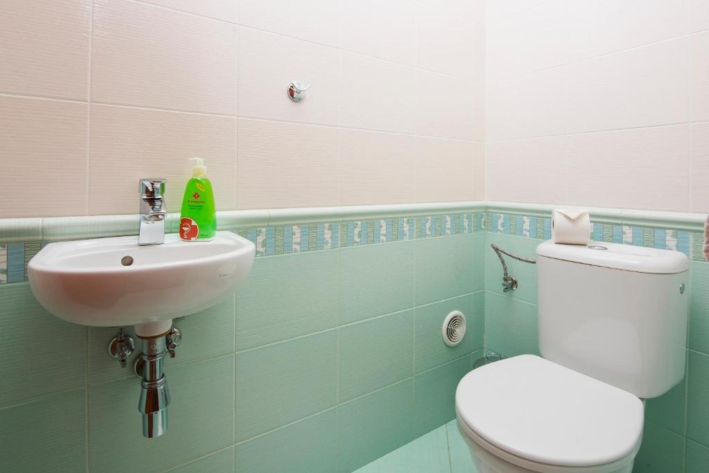 Koupelna v ubytování Hotel Polovnik