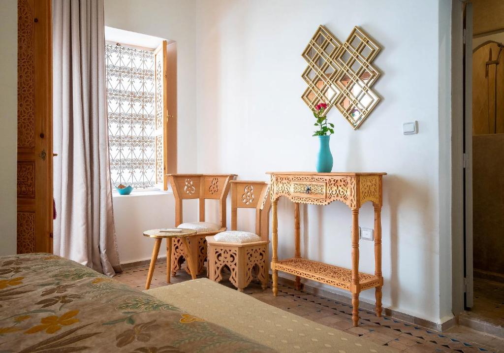 Postel nebo postele na pokoji v ubytování Riad La Croix Berbere